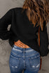 Bishop Sleeve V-Neck Drop Shoulder Button Front Knit Cardigan Sweater